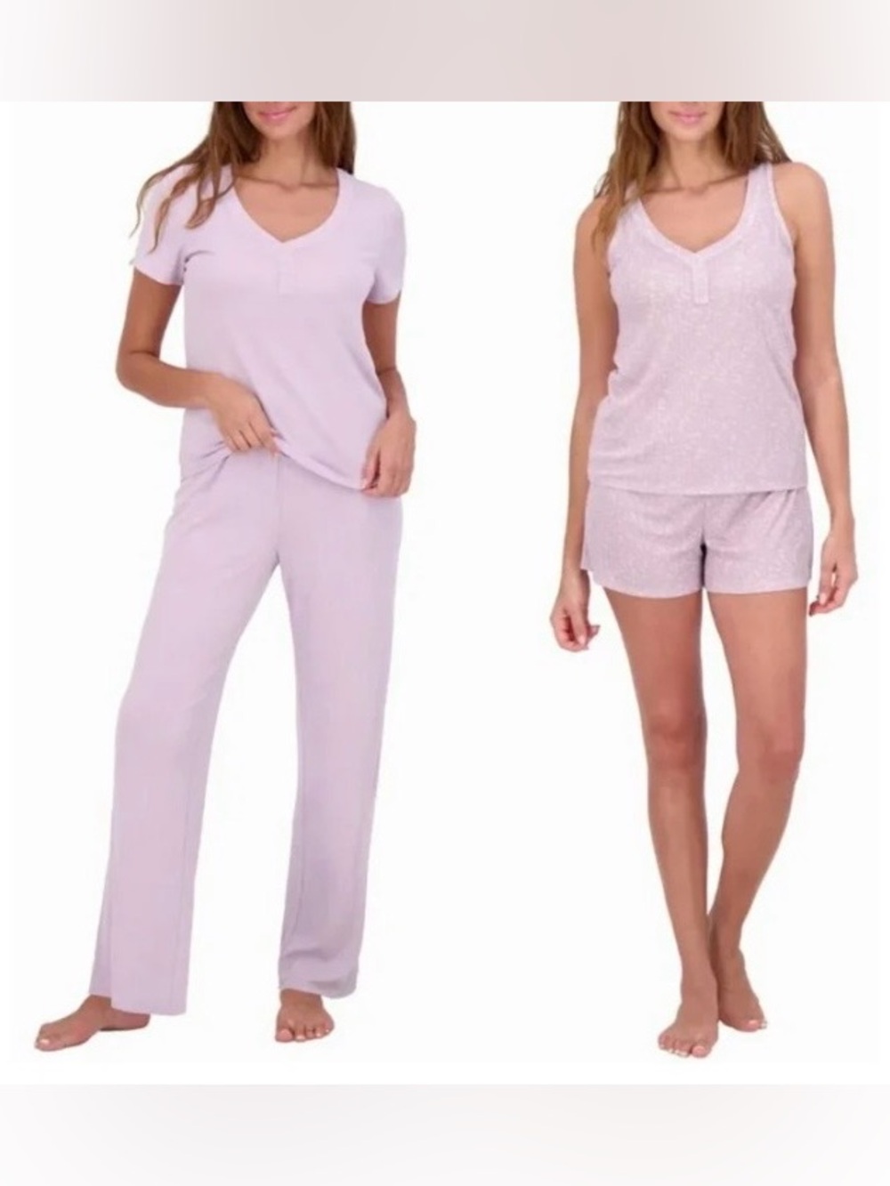 Live 2 Lounge Lavender 4pc Pointelle Pajama Set XS & XL